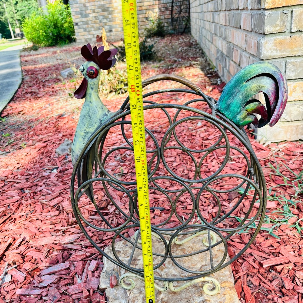 Colorful Rooster Wine Rack - Picture 2 of 2